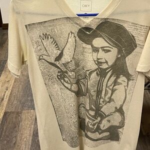 Obey Graphic Tee with Dove Design